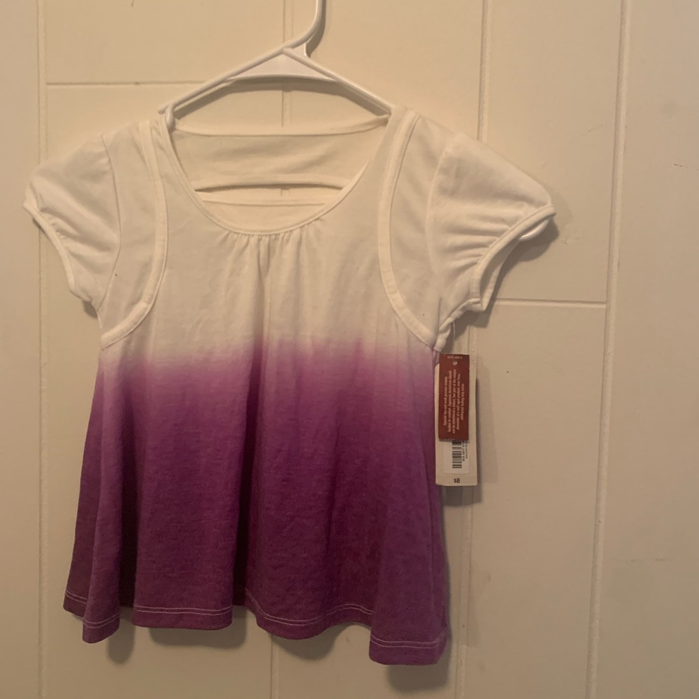 Purple ombré girls tee